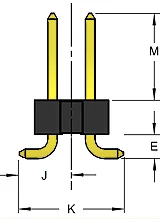Dual row, single wafer, straight, SMT