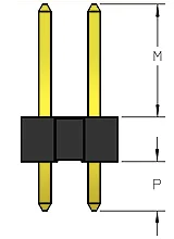 Dual row, single wafer, straight, through-hole