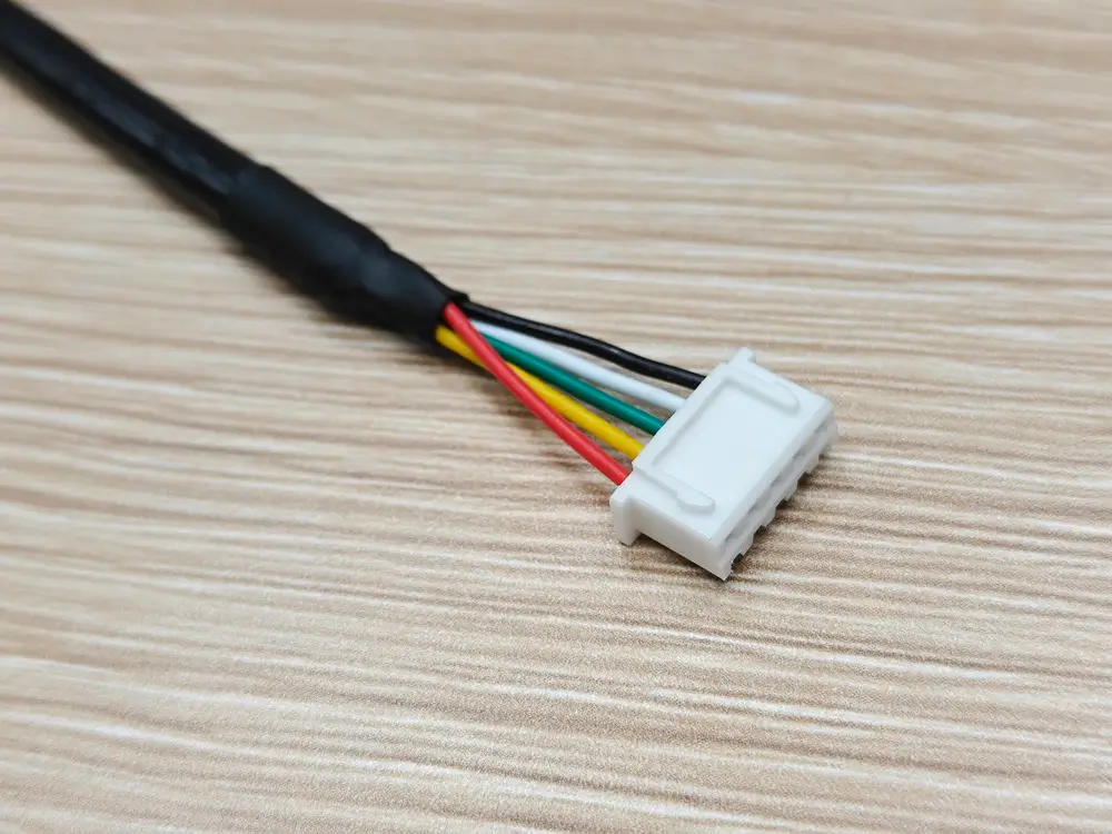 Five-position XH-series alternative housing on the photographed cable assembly