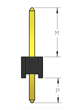Single row, single wafer, straight, through-hole